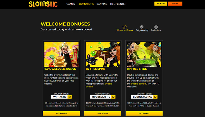 Slotastic Online Casino Promotions